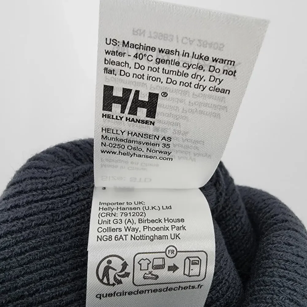 Helly Hansen Beanie Sea Gear Navy Blue Knit Cuffed Standard Size